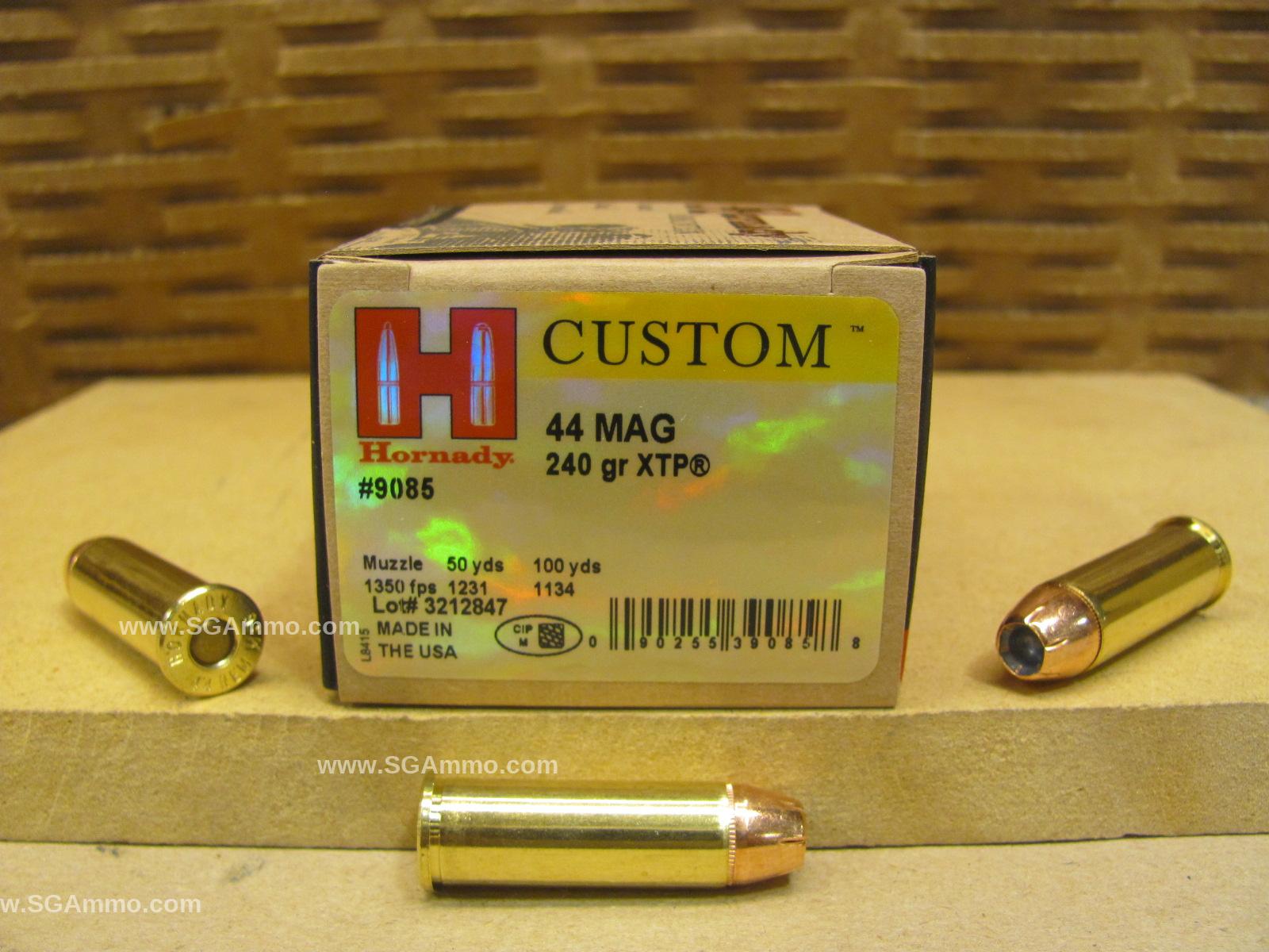 20 Round Box – 44 Magnum 240 Grain XTP Hollow Point Hornady Ammo – 9085