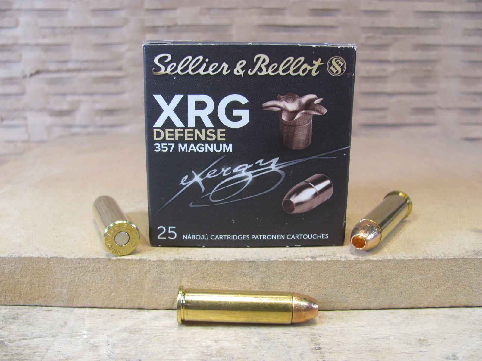 1000 Round Case – 357 Magnum 110 Grain Sellier & Bellot XRG Defense Hollow Point Ammo – SB357XA