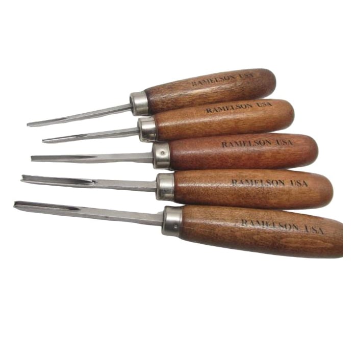 UJ Ramelson 5-Piece V and U Chisel Carving Set