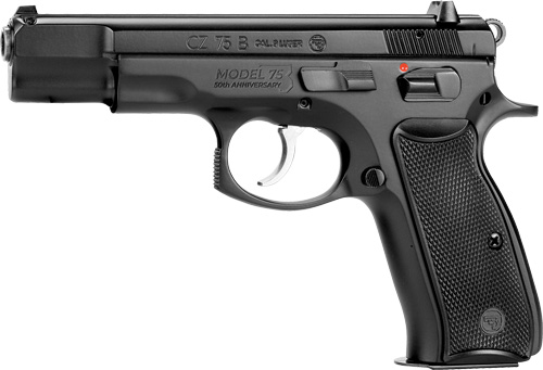 CZ 75-B 50th Anniversary 9mm Pistol - 10RD Black Polycoat