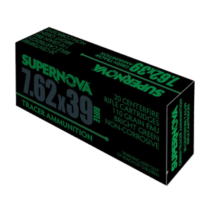 Piney Mountain Ammunition PMSN762G Green Tracer  7.62mm 124gr Full Metal Jacket 20 Per Box/10 Case