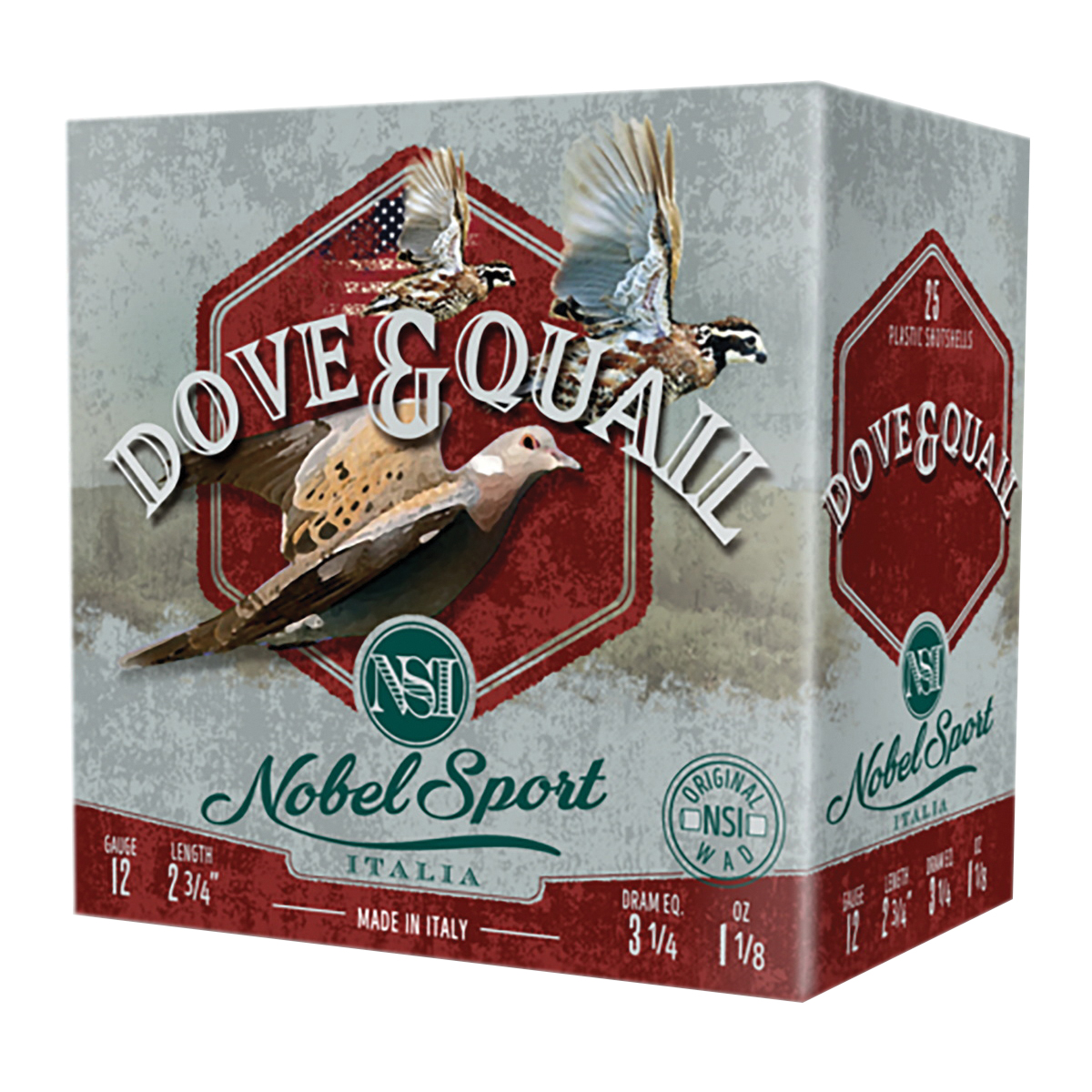 Nobel Sport Dove & Quail Hunting Loads 12 Gauge 2-3/4" #7.5 1-1/8 Ounce 25rds