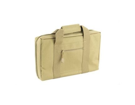 NCSTAR Discreet Pistol Case w/ Two Padded Compartments, Tan Nylon - CPT2903