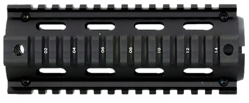 Aim Sports MT021 M4 Handguard 6" Carbine Style Made of Aluminum with Black Anodized Finish Quad Rail