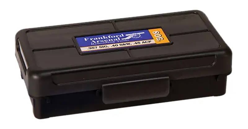 Frankford Arsenal 1083790 Hinge-Top Ammo Box 270Win/280Cal/25-06Rem Black Polymer 50rd