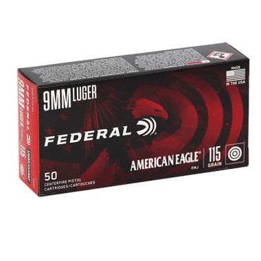 Federal American Eagle 9MM 115 Grain Full Metal Jacket