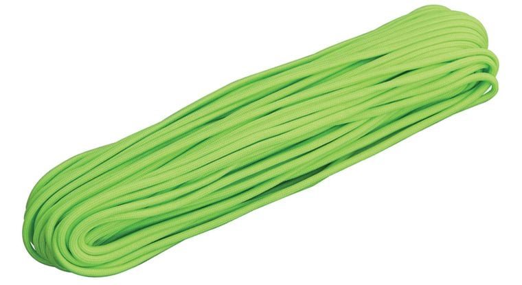 Atwood Parachute Cord 100 ft, Neon Green