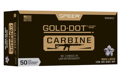 Speer Gold Dot 9mm 135gr Hollow Point Ammo