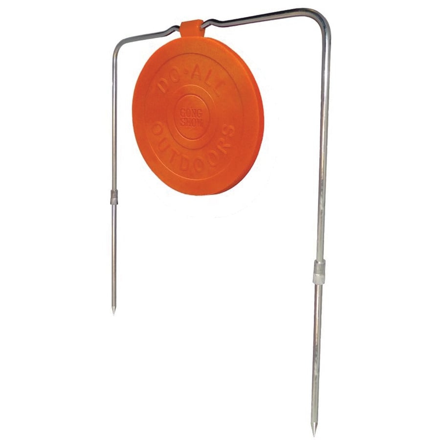 Do-All Outdoors 6" .22 Cal/.50 Cal Hanging Gong Show Target 8.75" x 14", Orange