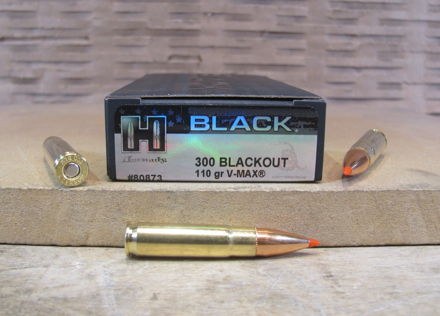 20 Round Box – 300 Blackout 110 Grain V-Max Hornady Black Ammo – 80873