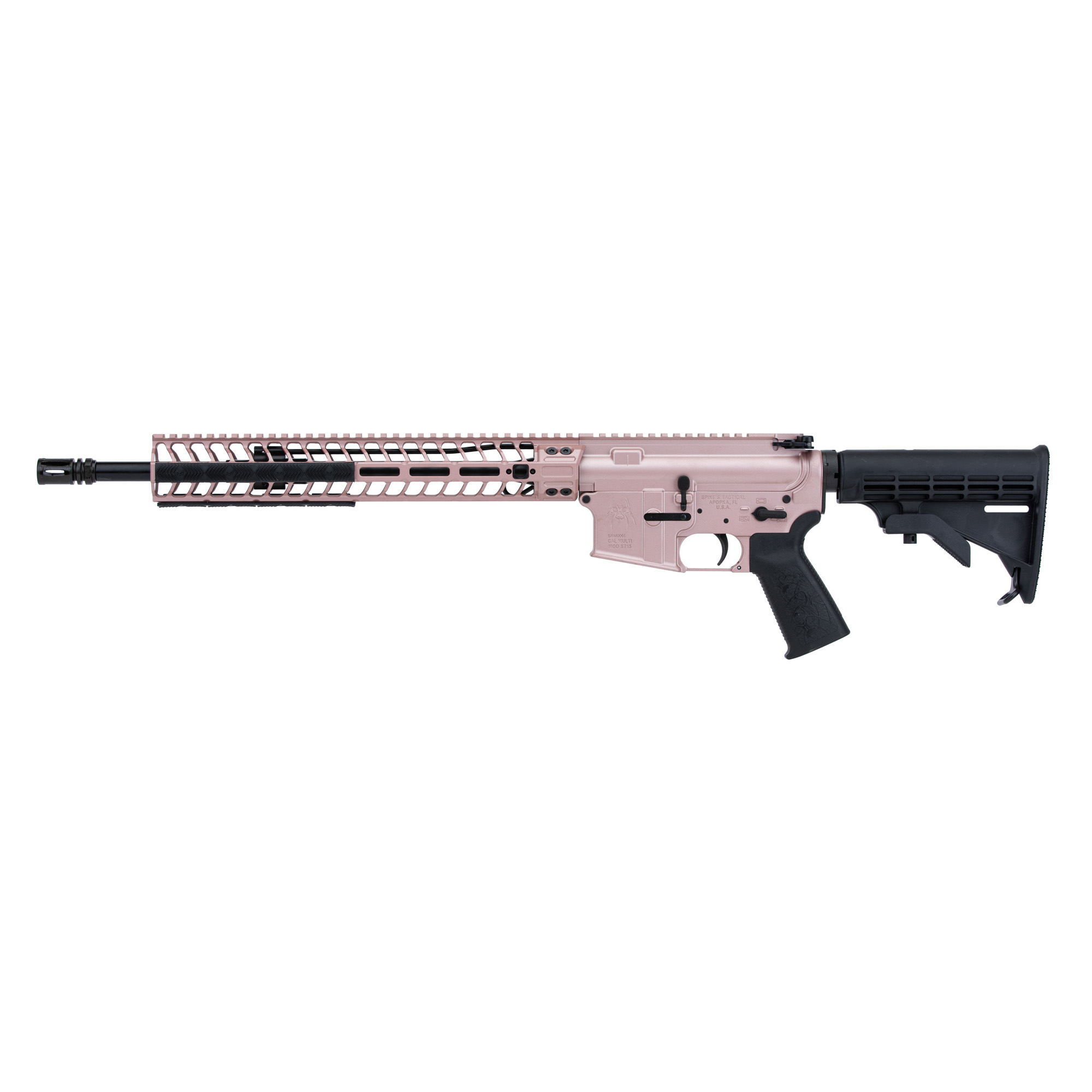Spikes Tactical .223 Remington AR Rifle with 16" Barrel, Rose Gold - STR5735CM3FPRG