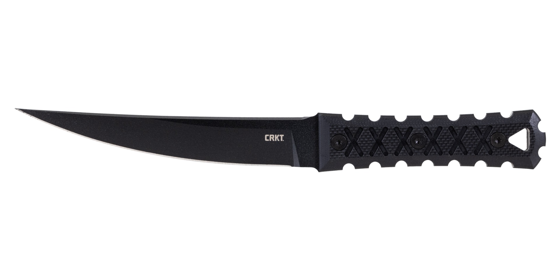 CRKT HZ6 Fixed Blade Knife w/ Sheath, Black - 2927