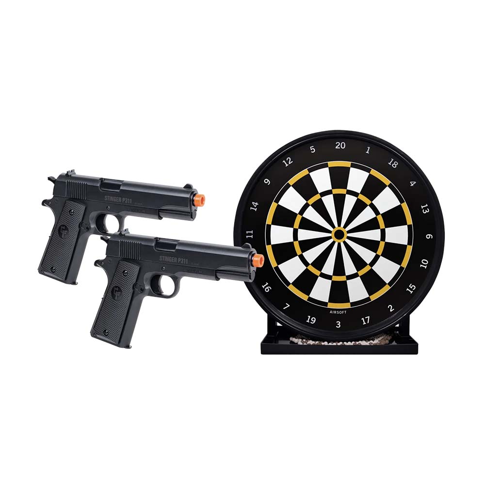 Game Face Stinger Challenge Kit 6mm Airsoft Pistol Kit, Black - ASP311BDK