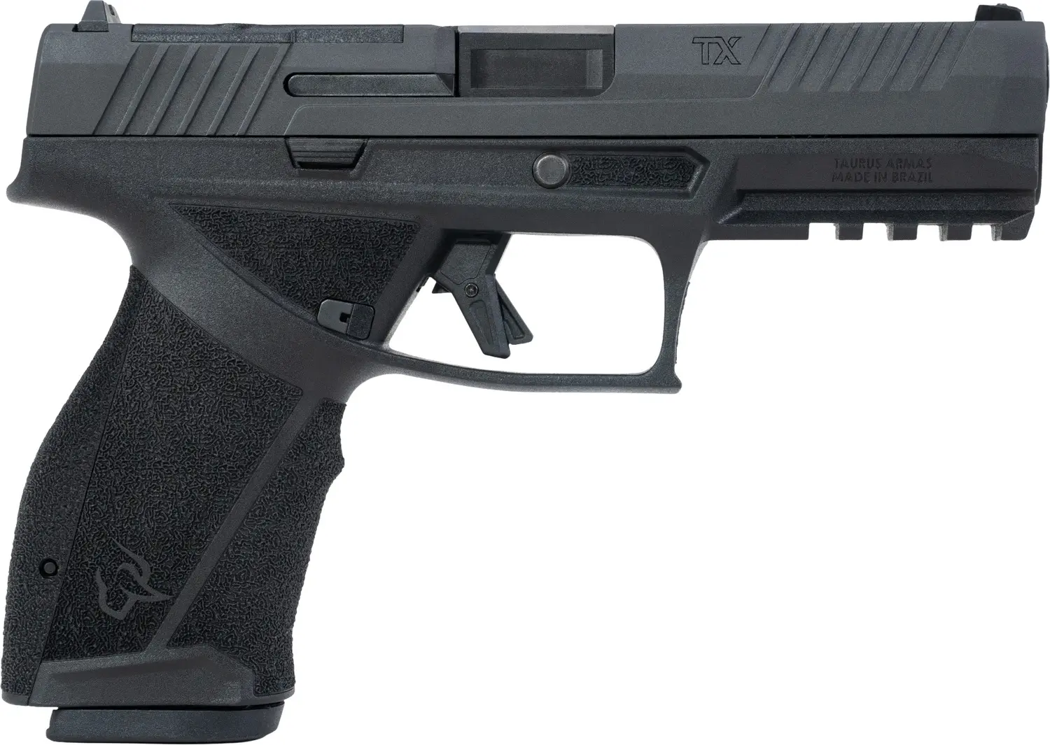 Taurus TX 9 Full Size 9mm Luger 17+1 4.50" Black Barrel, Black Nitride Alloy Steel Optic Ready/Serrated Slide, Black Stainless Steel Frame w/Picatinny Rail, Interchangeable Backstrap Grip
