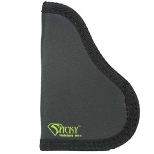 Sticky Holsters MD4MODLAS MD-4  Med Semi-Auto with Laser Latex Free Synthetic Rubber Black w/Green Logo