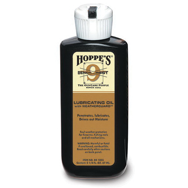 Hoppes Bench Rest 9 Lubricating Oil w/ Weatherguard, 2.25 oz Squeeze Bottle - BR1003