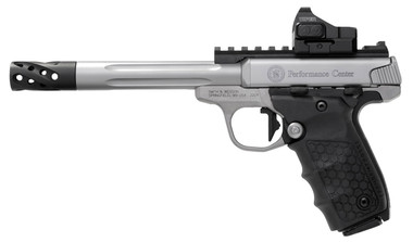 Smith  Wesson 12079 Performance Center Victory Target 22 LR 6 MB 101 Stainless Steel Tandemkross Black HiveGrip with Integrated Target Thumb Rest Grip Red Dot