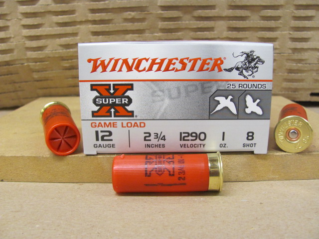 250 Round Case – 12 Gauge 2-3/4 Inch 1 Oz Number 8 Shot 1290 FPS Winchester Super-X Small Game Load – XU128