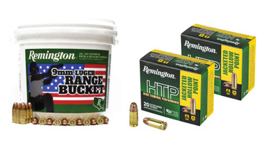 Remington Range & Defense Package 9mm 115 Grain FMJ 350 Rounds & +P Hollow Point 40 Rounds