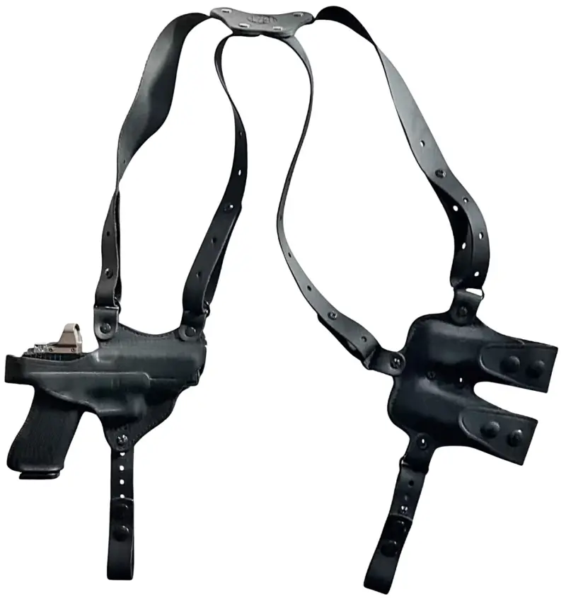 1791 Gunleather NSS2.1SBLHR Optic Ready Shoulder Horizontal Black Fits Glock 17 Right Hand