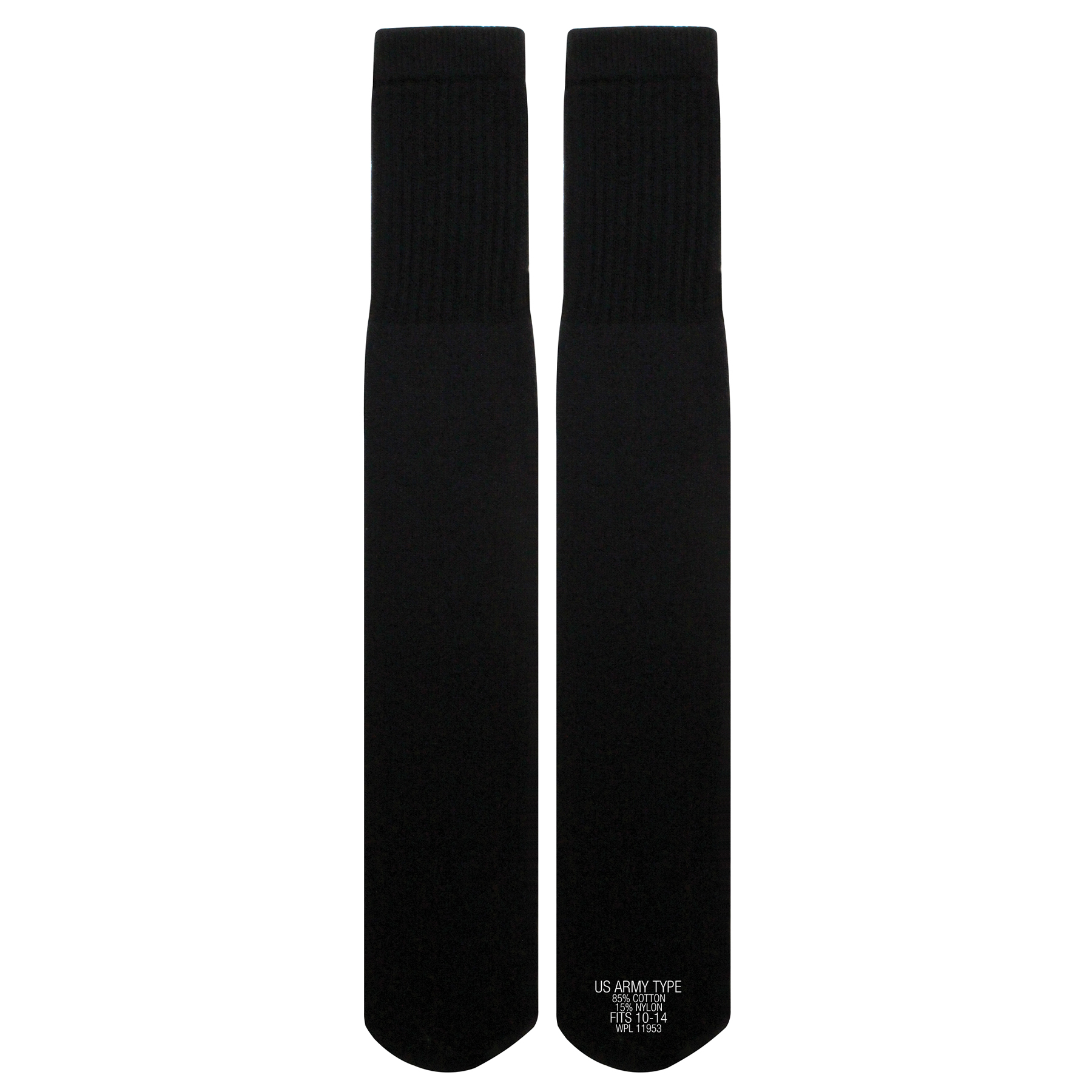 Rothco G.I. Style Tube Socks - Black