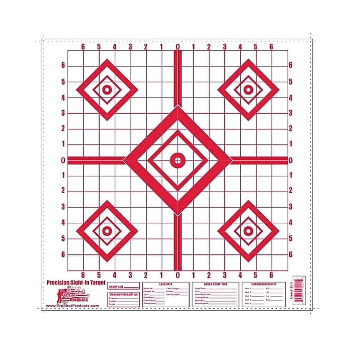 ProShot Diamond Precision Sight-In Target, Red