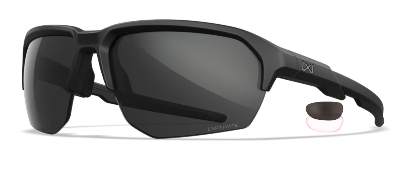 WILEY X Jakl Captivate - Matte Black - Gray/Clear