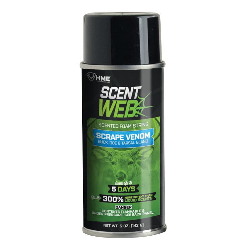 HME Scent Web Scented Foam String, 5 oz Can, Scrape Venom - SW-SCRPVEN