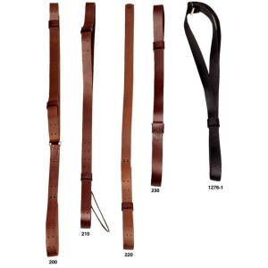 Hunter-Leather Hunter Rifle Military Leather Sling with Solid Brass Hardware