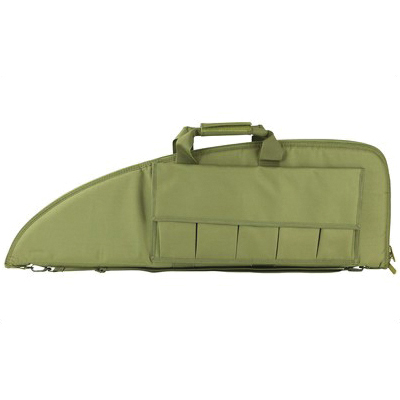 NCSTAR 36" Rifle Case w/ 5 Exterior Mag Pouches & Room for Scoped Rifles, Green Nylon - CVG2907-36