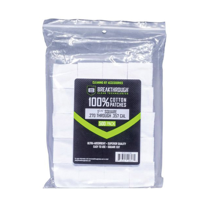 Breakthrough Clean 100% Cotton Square Patches 1.75" x 1.75" - BT-CP-S-1-3/4-500