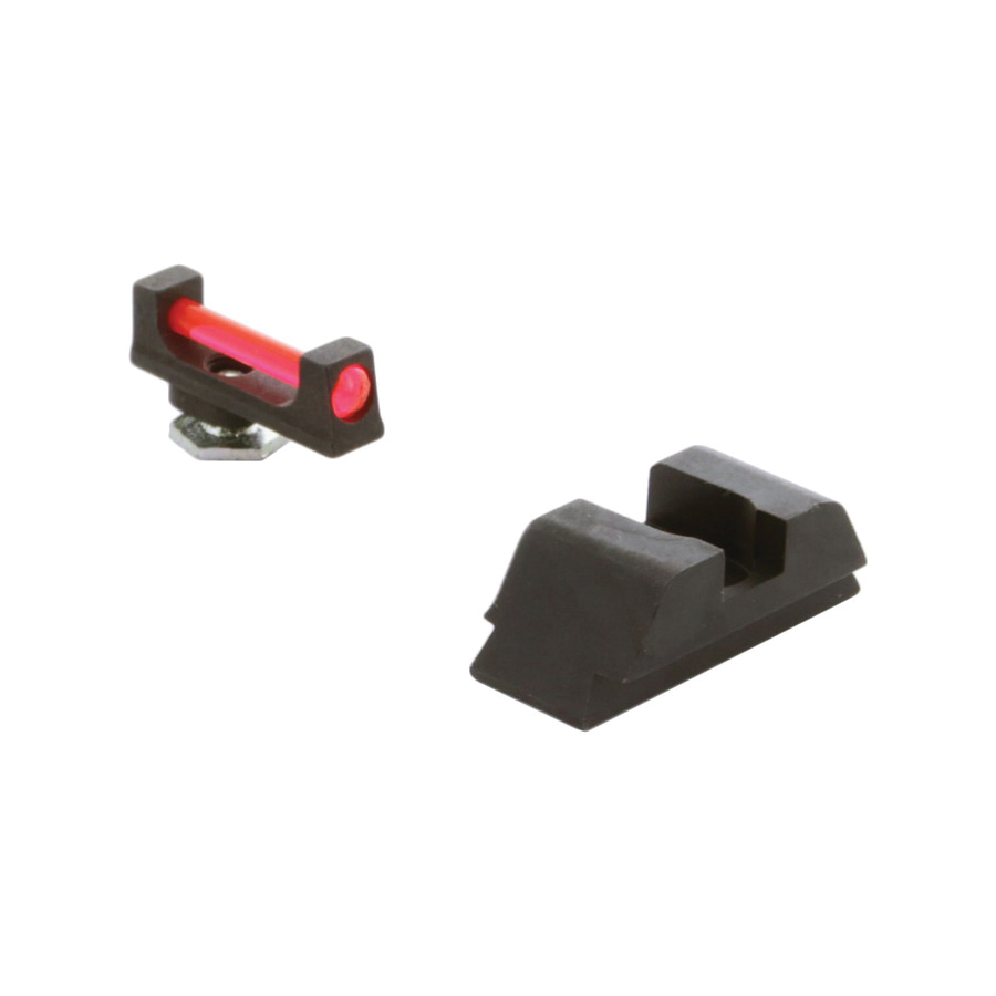 Ameriglo Range Fiber Optic Sight Set Front/Rear, Red/Black