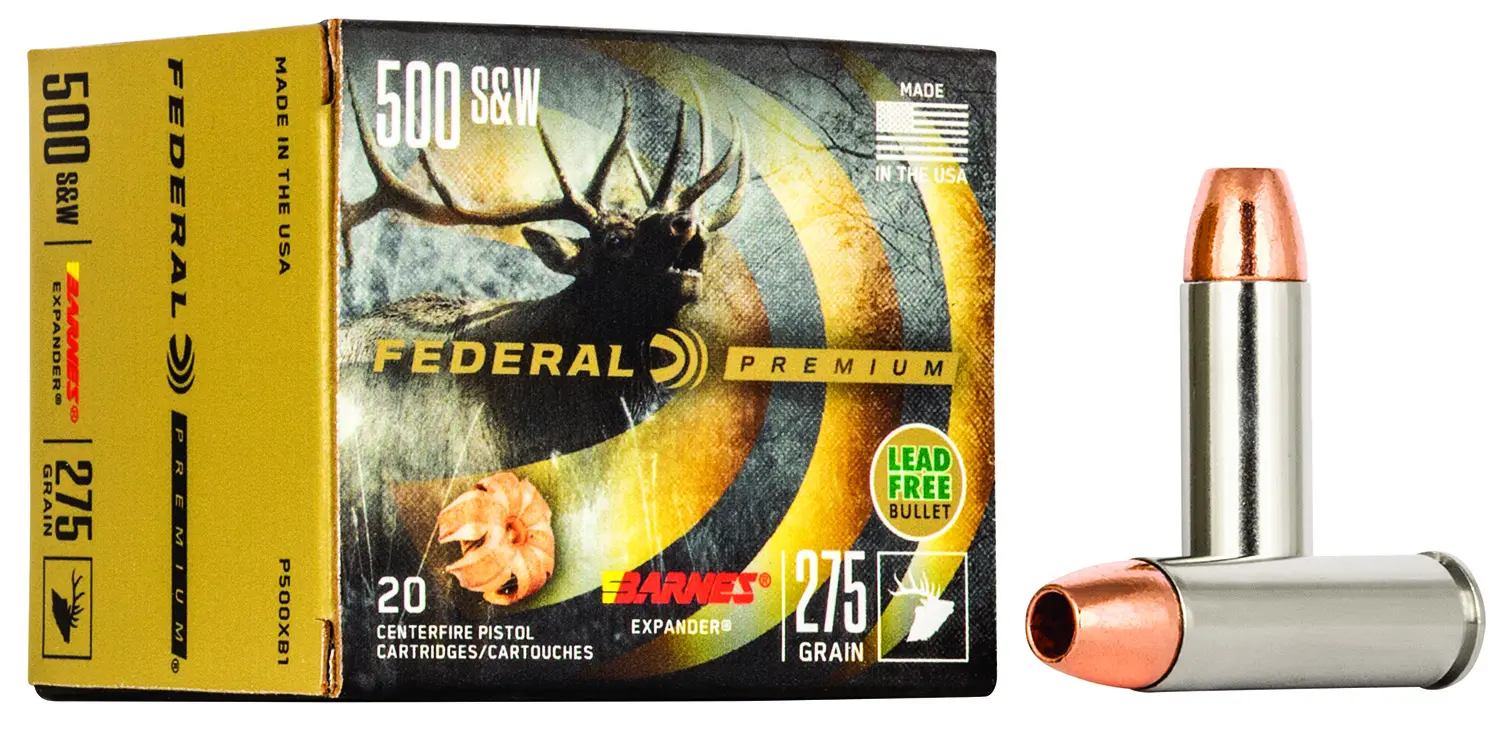 Federal P500XB1 Premium 500S Mag 275gr Barnes Expander BRX 20 Per Box/10 Case