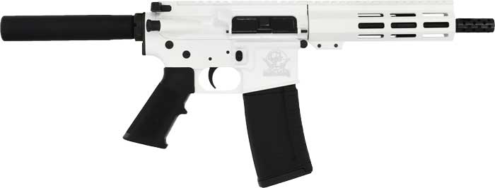 GLFA AR15 Pistol .223 Wylde 7.5" Nitrided Barrel - White