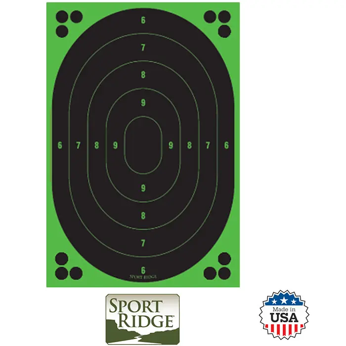 Reactive Target Oval 12.5x18.5 inch 5 Pack Black