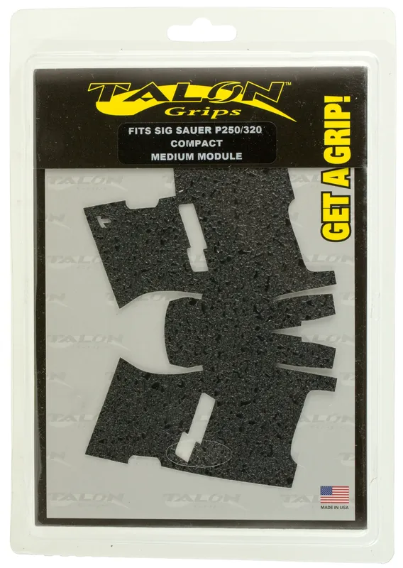 Talon Grips 001R Adhesive Grip Textured Black Rubber for Sig Compact P320 P250 M17 M18 with Medium Grip Module