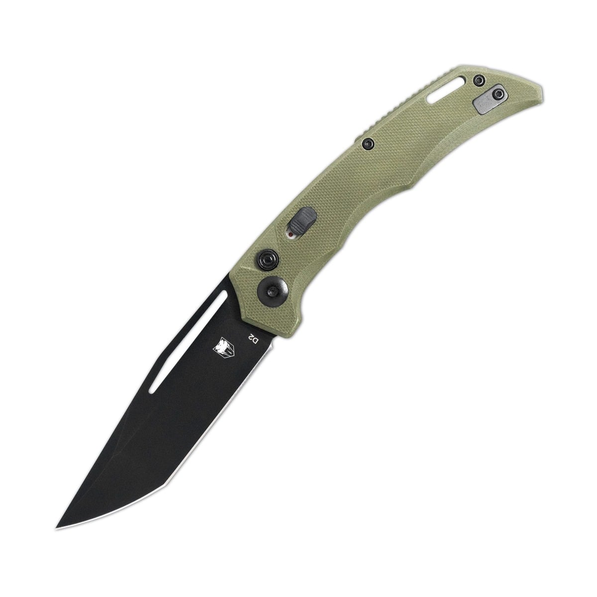 CobraTec Knives Koa Folding Tanto Knife, Green - CTKOAODGTNS