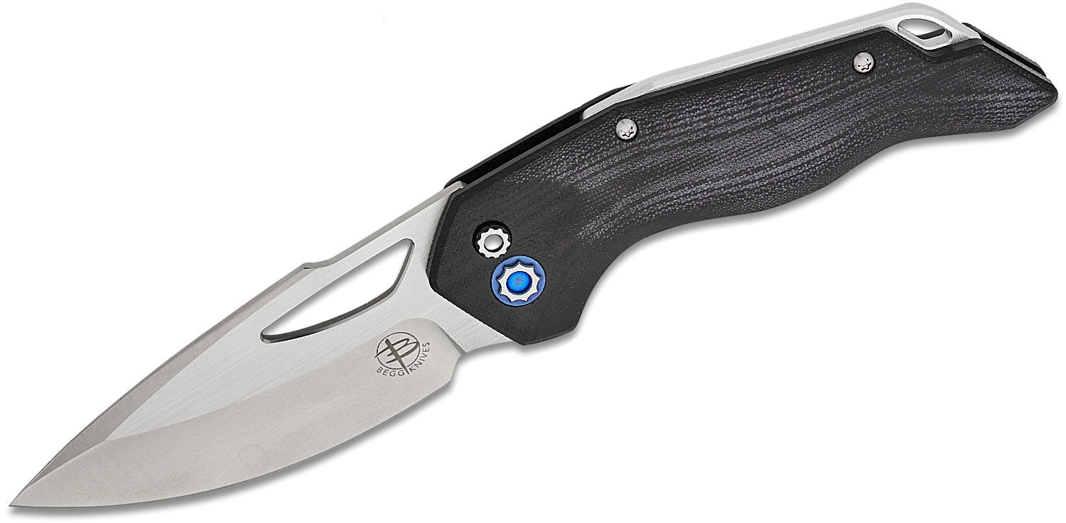 Begg Knives Steelcraft Galaxy Folding Harpoon Drop Point Knife, Black - BG058