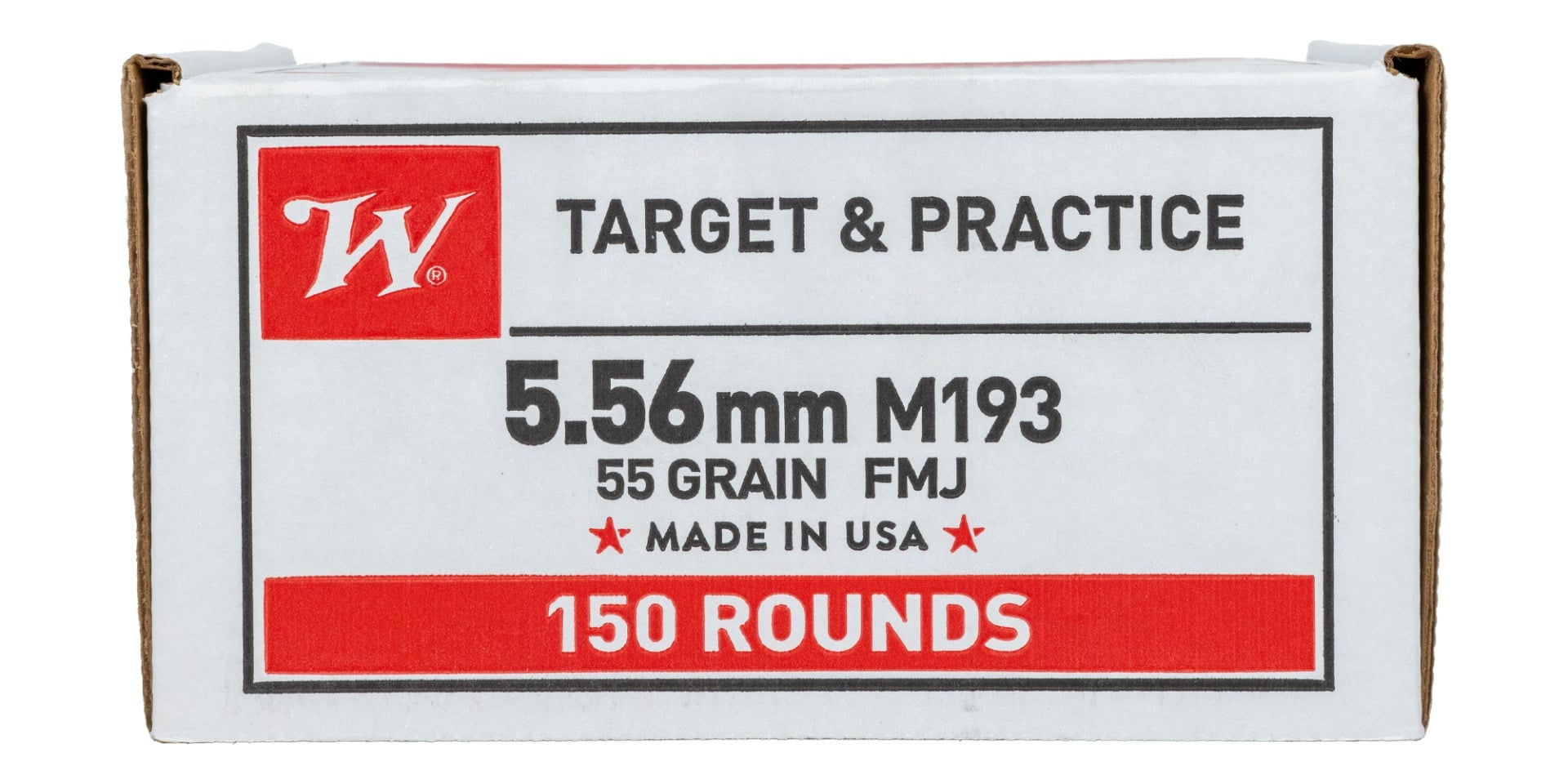 Winchester 5.56 Ammo 55 Gr FMJ 150rds - WM193150