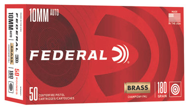 Federal Champion 10mm Auto 180 Grain Full Metal Jacket (FMJ) Ammo