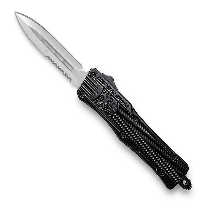 CobraTec Small CTK-1 BLK Dagger 1 Side Serr- SBCTK-1SDAG1SS