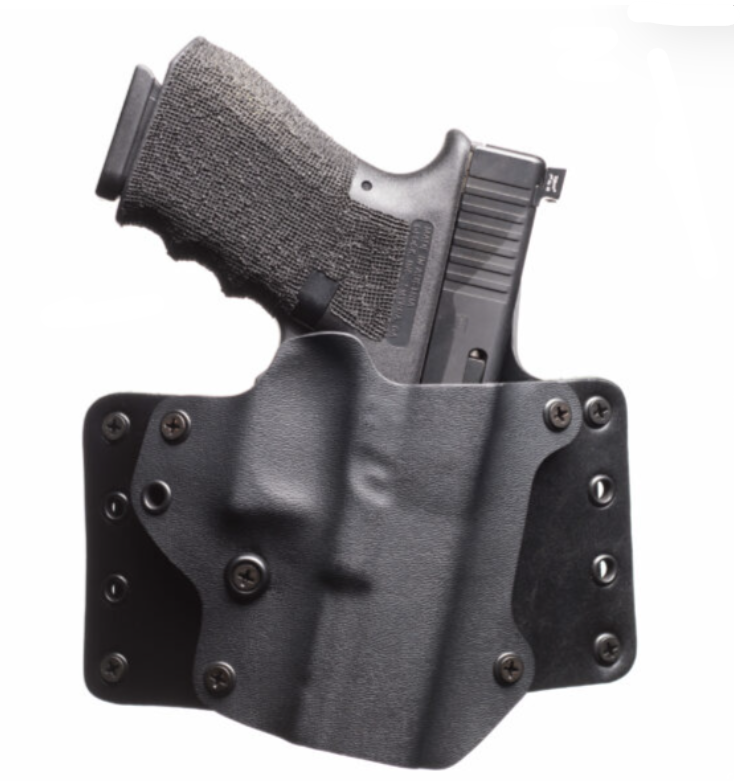Black Point Tactical Leather Wing BLK/Blk RH Canted Glock 17