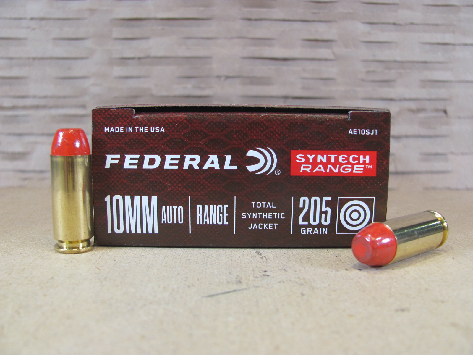 50 Round Box – 10mm Auto 205 Grain Total Synthetic Jacket Federal Syntech Range Ammo – AE10SJ1