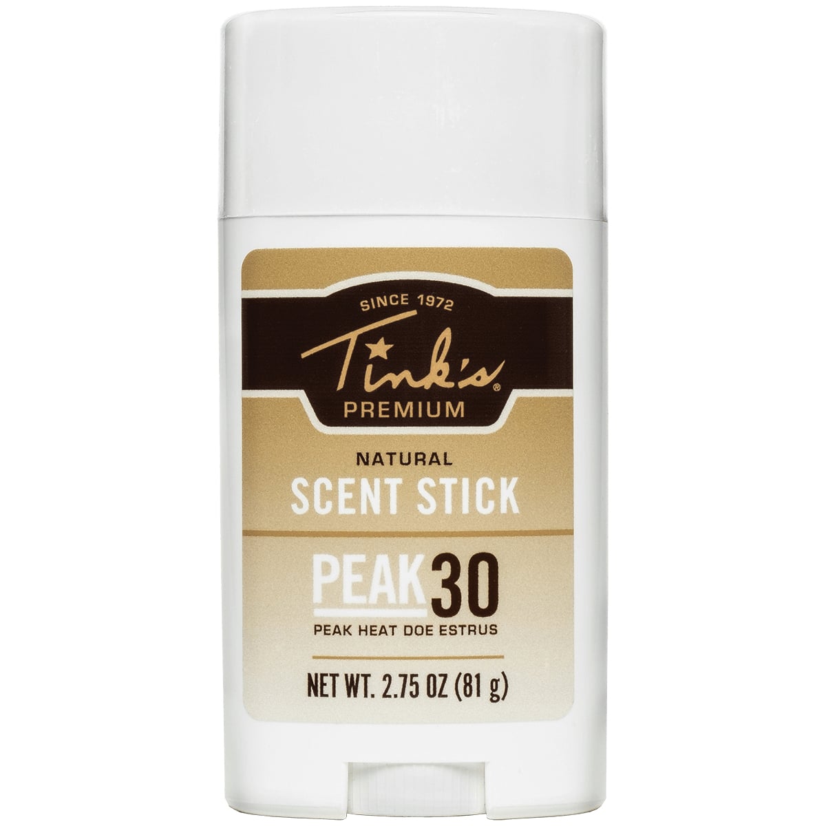Tink's PEAK30 Premium Doe Estrus Deer Urine Natural Stick, 2.75 oz