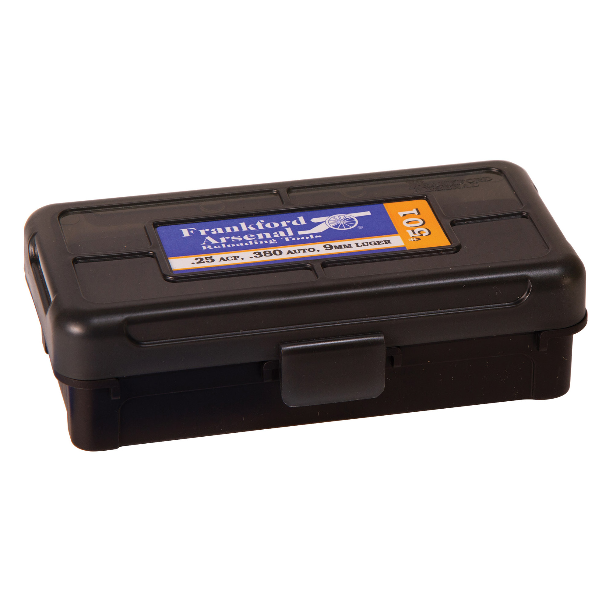 Frankford Arsenal 50 Round Ammo Box , fits 32ACP, 380ACP, 9mm, Gray - 1083783