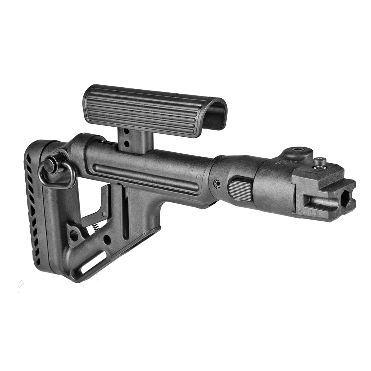 FAB Defense Folding Buttstock w/Cheek Piece Black