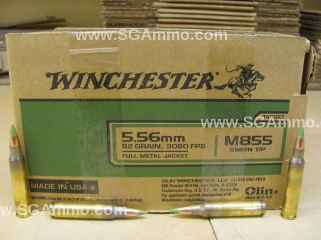 800 Round Case – Winchester 5.56mm 62 Grain M855 Green Tip Lake City Ammo For Sale – SP21114