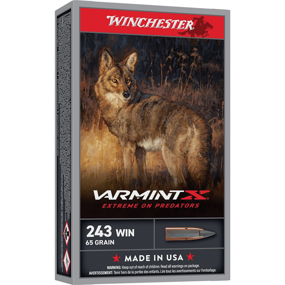 WINCHESTER VARMINT-XP 243 WIN – 65GR EXTREME PT 20RD 10BX/CS - No Credit Card Fees - Low, flat rate shipping