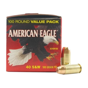 Federal AE40R100 American Eagle 40 S&W 180 gr Full Metal Jacket (FMJ) - 100rd Box