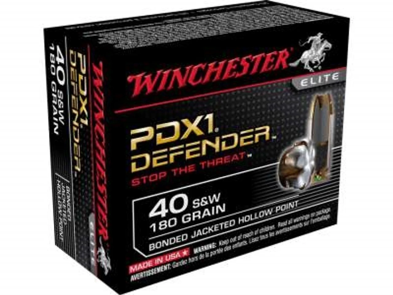 WINCHESTER 40S 180GR JHP BND PDX1